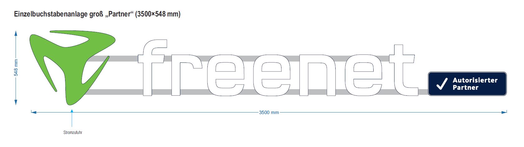 Einzelbuchstabenanlage Zeichnung