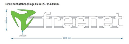 Einzelbuchstabenanlage klein Zeichnung